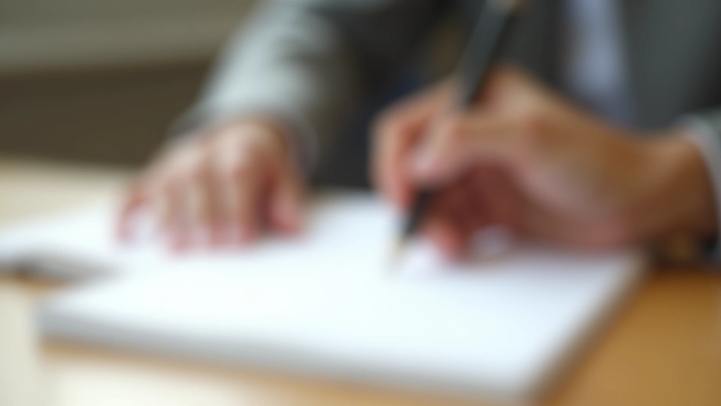 Mão segurando um lápis preto apontado sobre um papel com perguntas escritas a mão