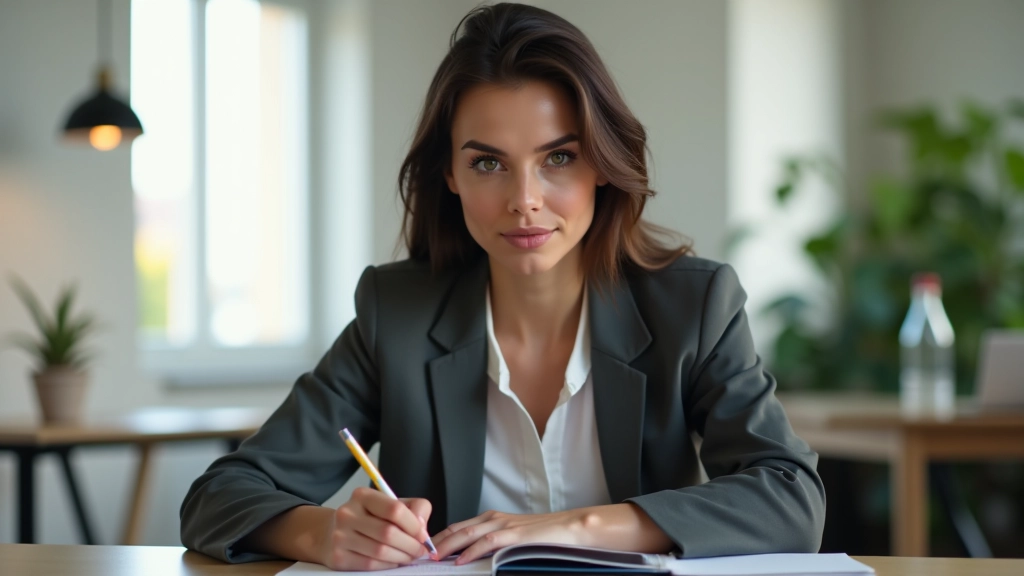 Pessoa tomando notas em um caderno durante uma sessão de planejamento pessoal, mostrando foco e determinação
